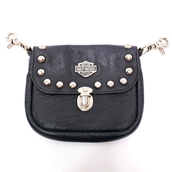 Harley-Davidson Handbags - Harley Davidson Black Leather Rider Hip Bag